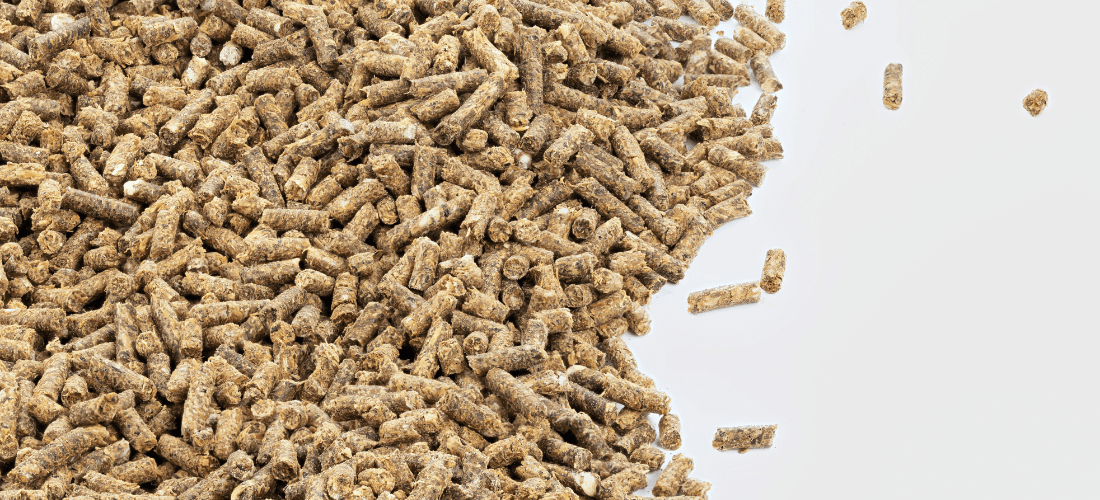 An image of guinea pig pellets.